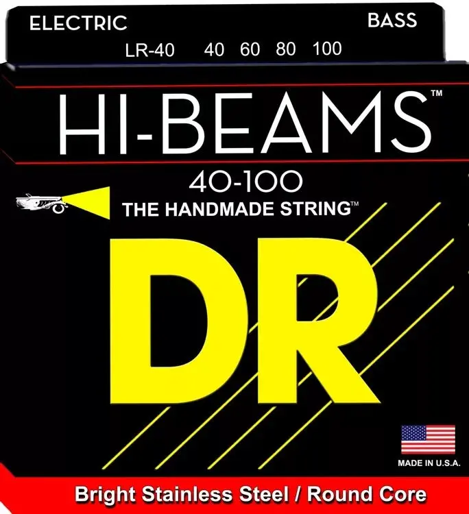Dr Strings Lr-40 Hi-Beam Stainless Steel Light Bass Strings 1
