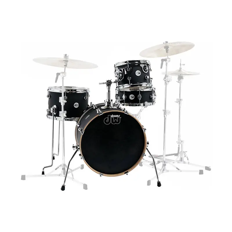 Dw Design Series Mini Pro 4 Piece Shellpack - Satin Black 1