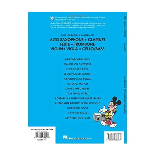 Easy Disney Favorites: Clarinet Play-Along Pack 2