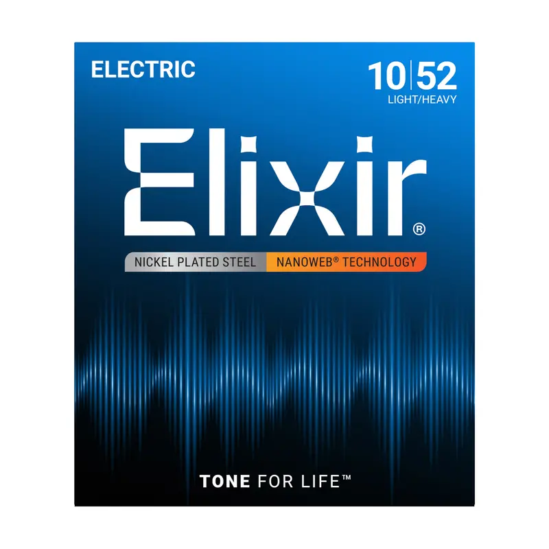 Elixir Strings 12077 Nickel-Plated Steel Electric Guitar Strings With Nanoweb Technology - .010-.052 1