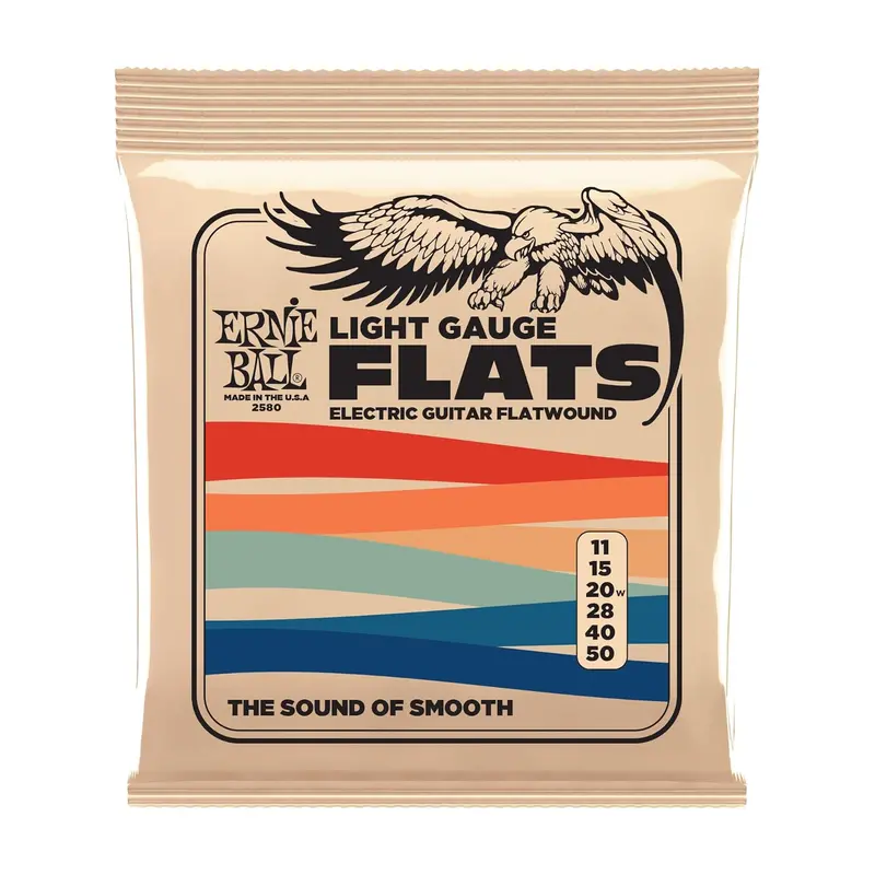 Ernie Ball Eb2580 .011-.050 Light Flatwound Electric Guitar Strings 1