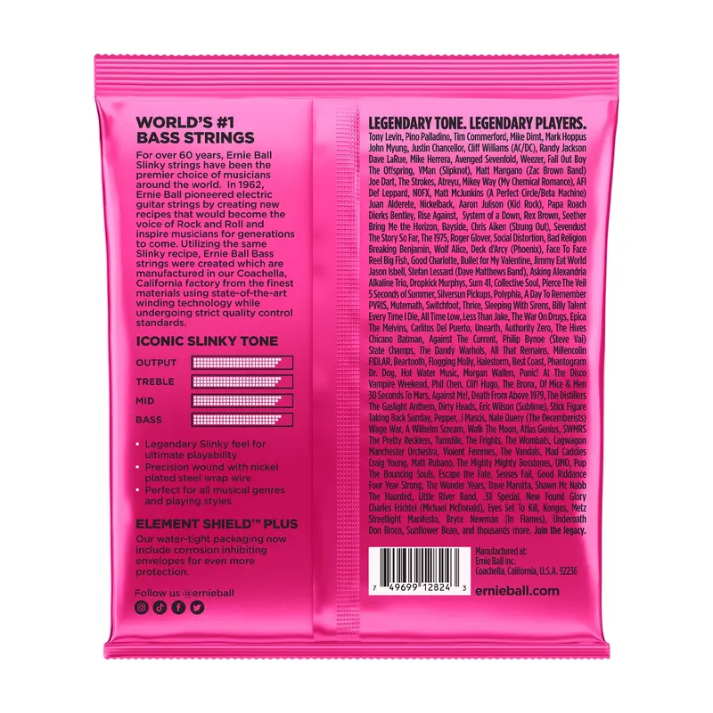 Ernie Ball P02824 Super Slinky 5 String Nickel Wound Bass Strings 2