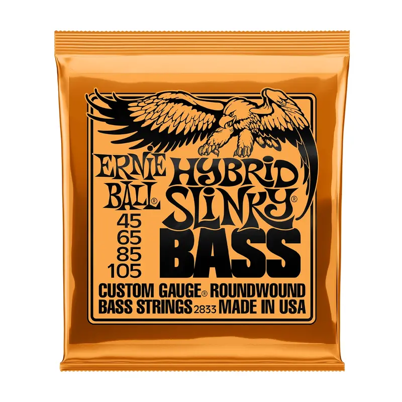 Ernie Ball P02833 Hybrid Slinky Nickel Wound Electric Bass Guitar Strings 1