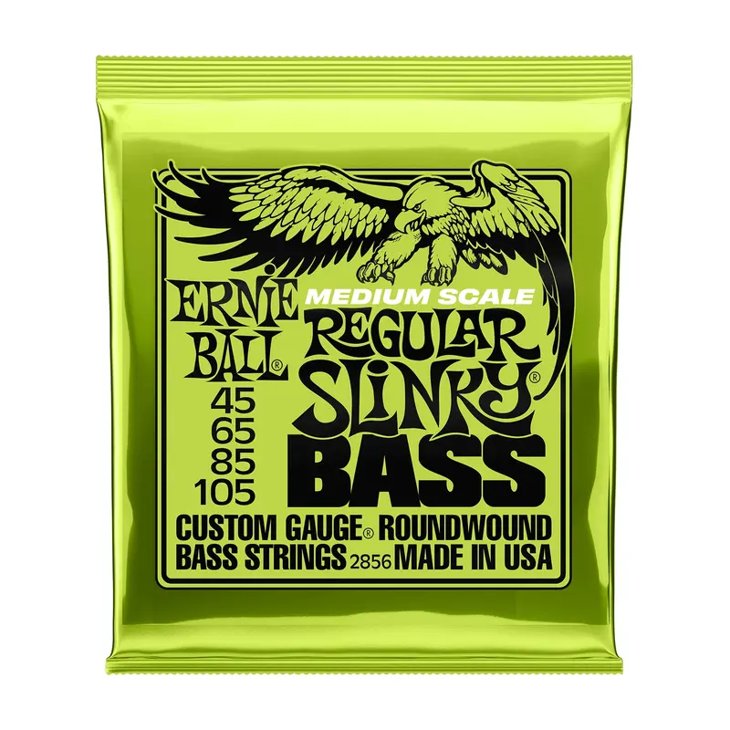 Ernie Ball P02856 Regular Slinky Nickel-Wound .045-.105 Medium-Scale Electric Bass Guitar Strings 1