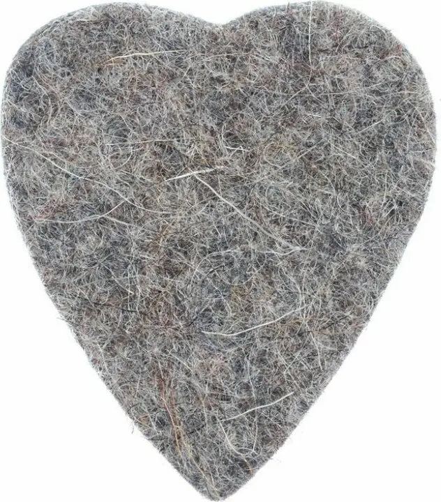 Felt Tones Heart Grey Wood Felt Single Plectrum 1