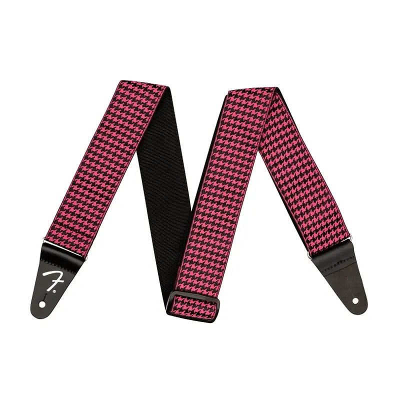 Fender Houndstooth Jacquard Guitar Strap Pink 2" 1