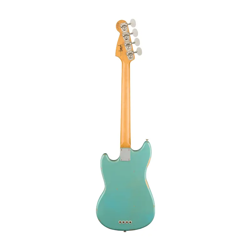 Fender Jmj Road Worn Mustang Solidbody Electric Bass - Faded Daphne Blue 2