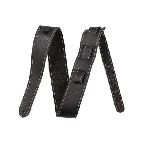 Fender Monogram Leather Strap - Black 1