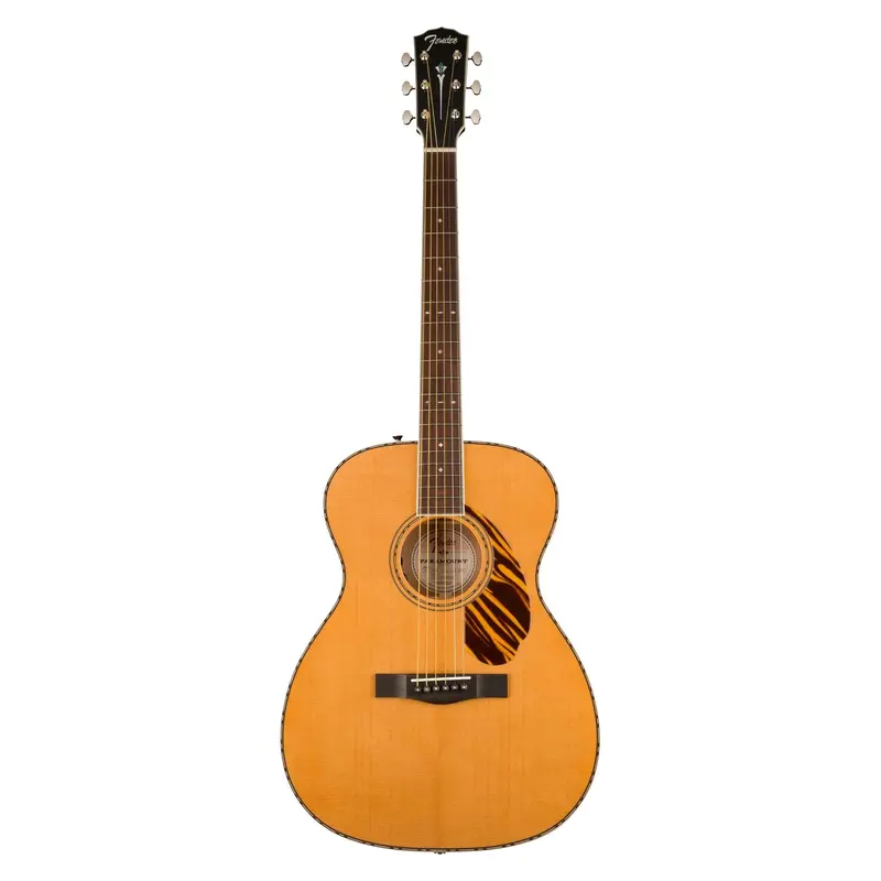 Fender Paramount Po-220E Orchestra Acoustic-Electric Guitar - Natural 1