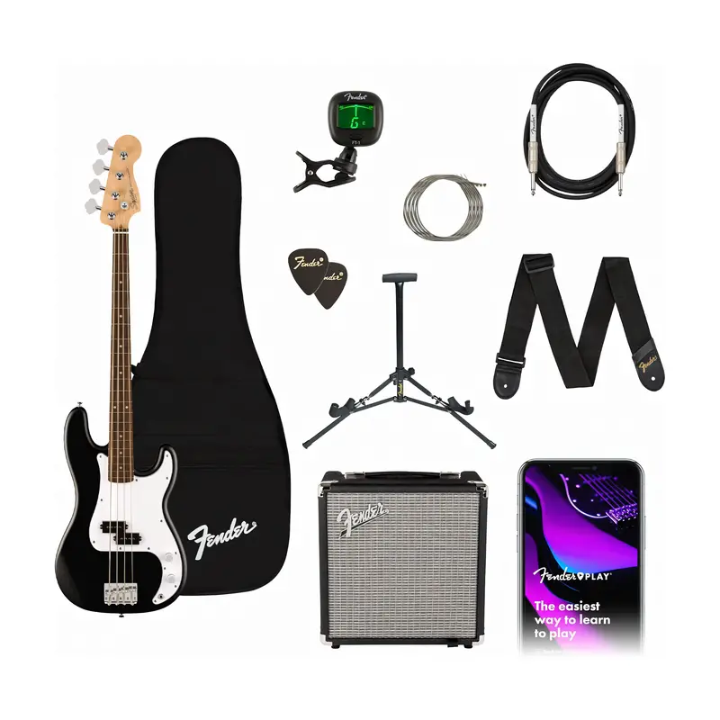 Fender Squier Debut Series Precision Bass Guitar Pack - Black 1
