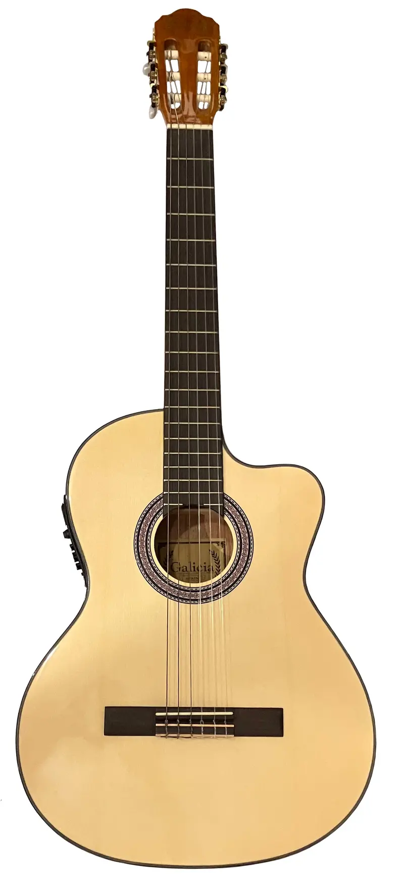 Galicia Esc-180Ce 6-String Nylon 39" Cutaway Classical Guitar 1