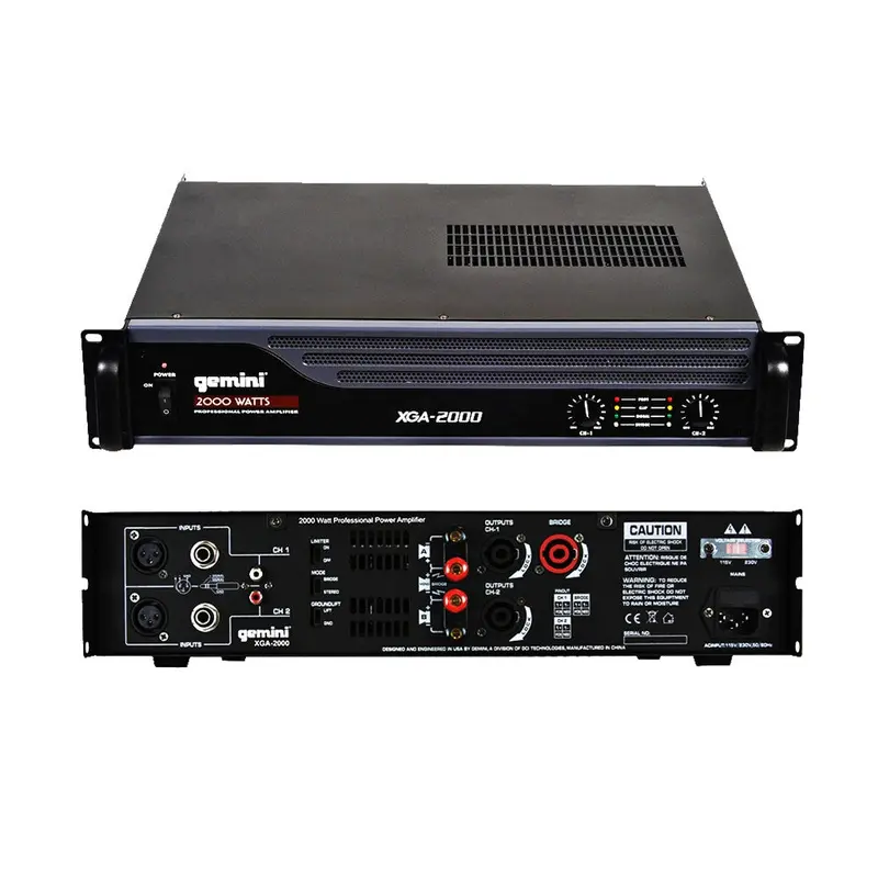 Gemini Xga-2000 Professional Power Amplifier 2