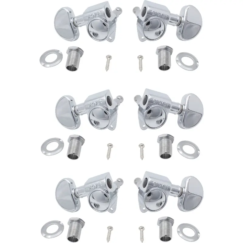Grover Rotomatic 10218C Tuners For Guitar, 6 Pieces, Chrome 1