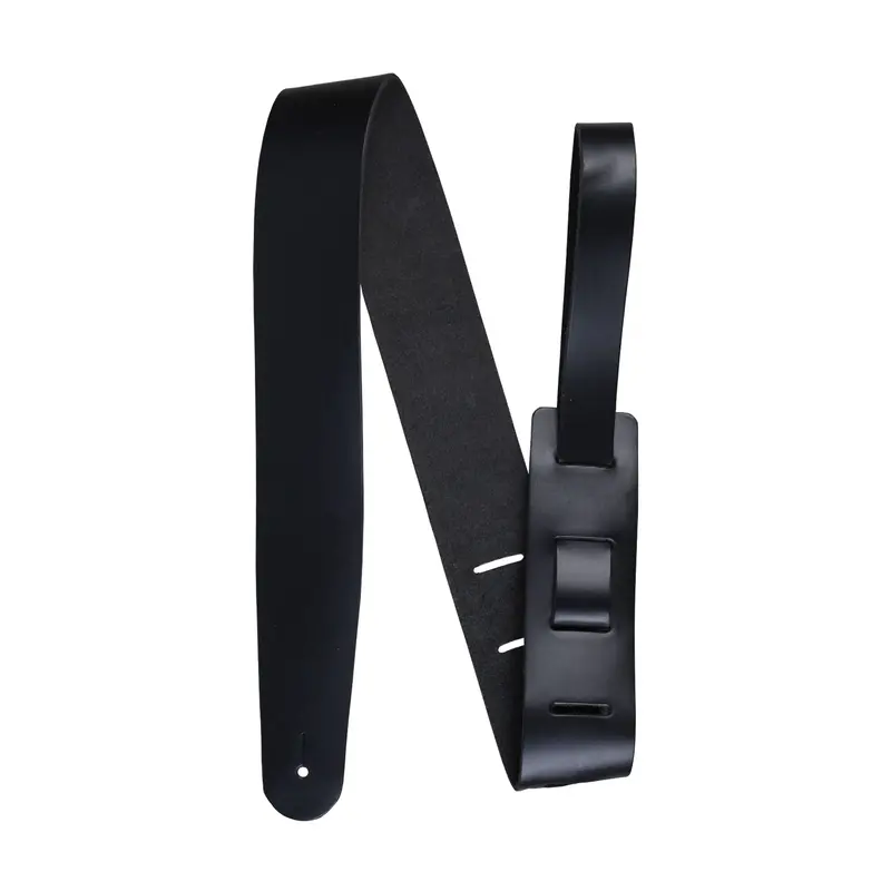 Henry Heller 2" Genuine Cowhide Leather Guitar Strap - Black 1