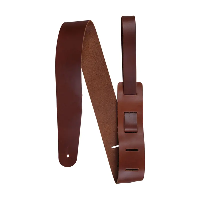 Henry Heller 2" Genuine Cowhide Leather Guitar Strap - Brown 1