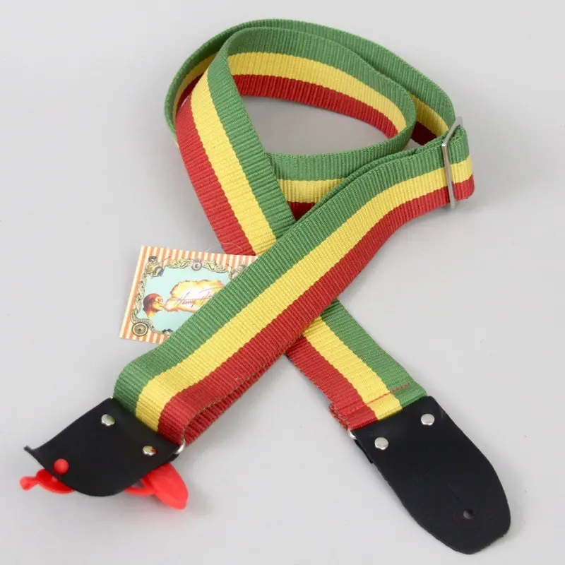 Henry Heller 2" Heavy Cotton Guitar Strap Jamaica Design 1