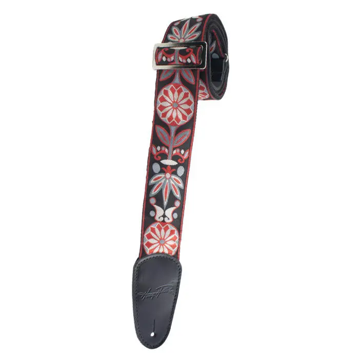 Henry Heller 2" Jacquard Deluxe Strap - Red Blossom 1