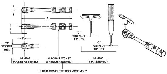 Hlh 311 - Hi-Lok Installation Tool 2