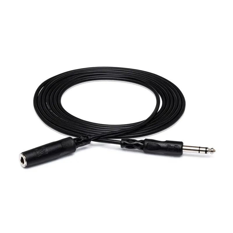 Hosa 1/4" Trs Male-1/4" Trs Female Headphone Extension Cable - 10' 2