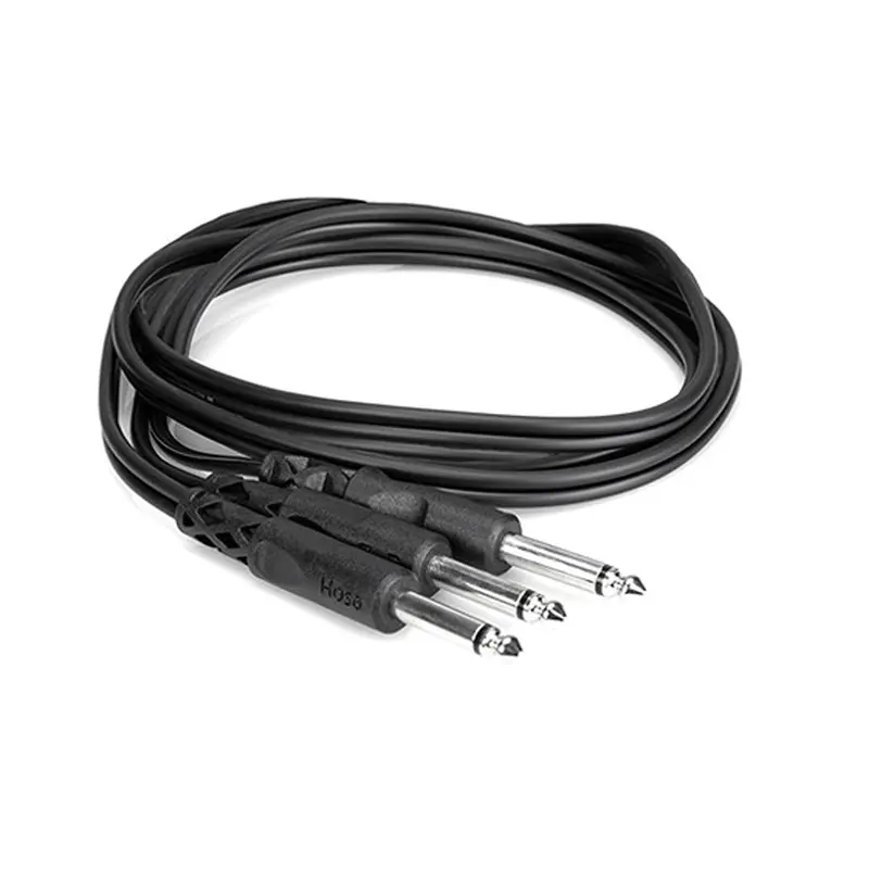 Hosa Cyp-105 Y Cable - 1/4-Inch Ts Male To Dual 1/4-Inch Ts Male - 5 Foot 1