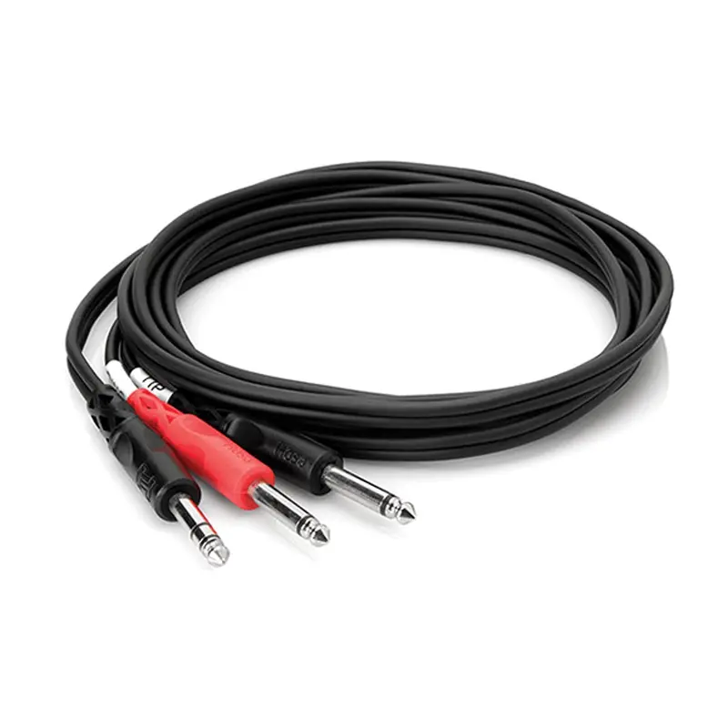 Hosa Stp-204 Insert Cable - 1/4 Inch Trs Male To Dual 1/4 Inch Ts Male - 12 Foot 1
