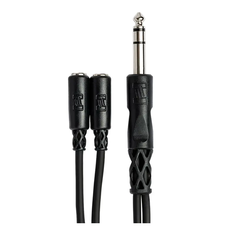 Hosa Ymp-234 1/4 Inch 6" Trs Male To Dual 1/8" Trs Female Y Cable 2