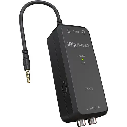 Ik Multimedia Irig Stream Solo Ultracompact 3X1 Trrs Audio Interface For Smartphones And Tablets 1