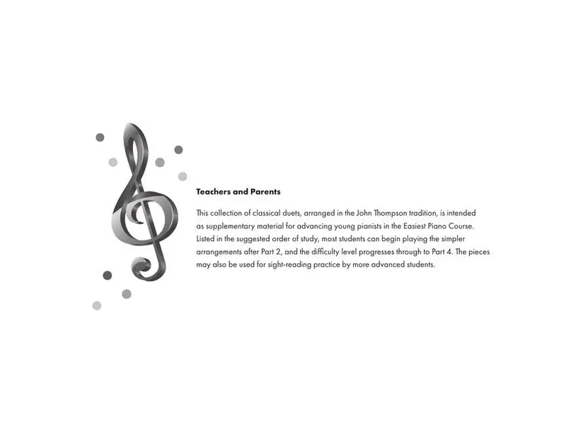 John Thompson's Easiest Piano Course First Classical Duets 2