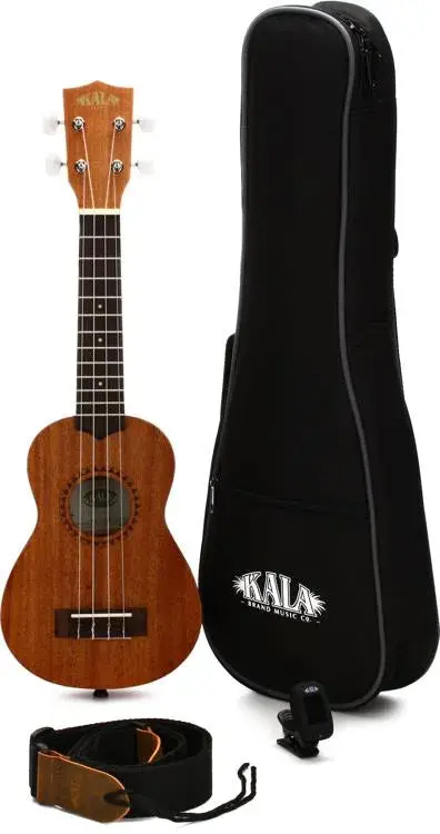 Kala Ka-15S Soprano Ukulele Bundle - Satin Mahogany 1