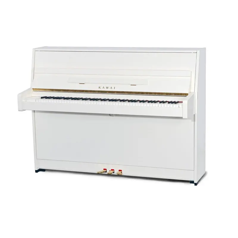Kawai K-15 Upright Piano Snow White Polish 1