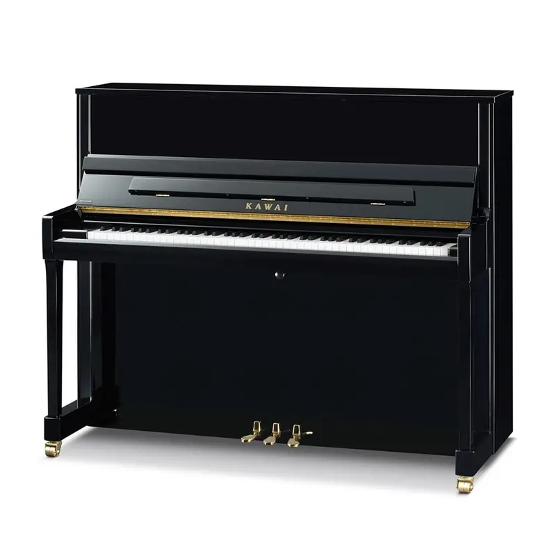 Kawai K-300 Upright Piano W/ Bench - Polished Ebony 1