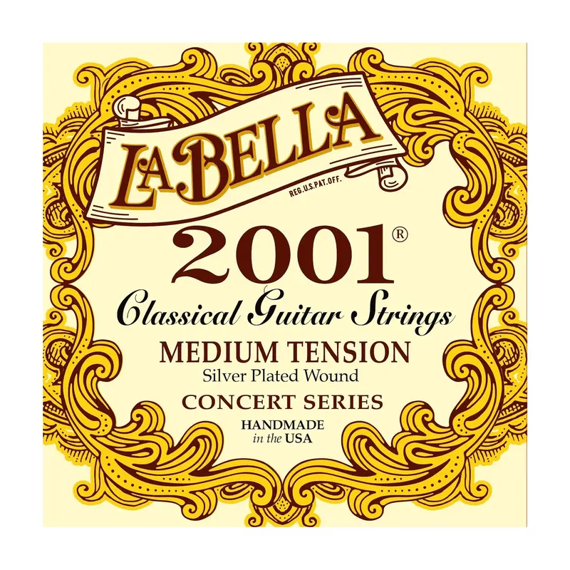 La Bella 2001 Classical Guitar E (1St) Strings - Medium Tension 1