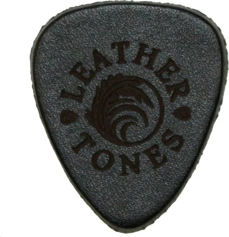 Leather Tones Black Leather Single Plectrum 1
