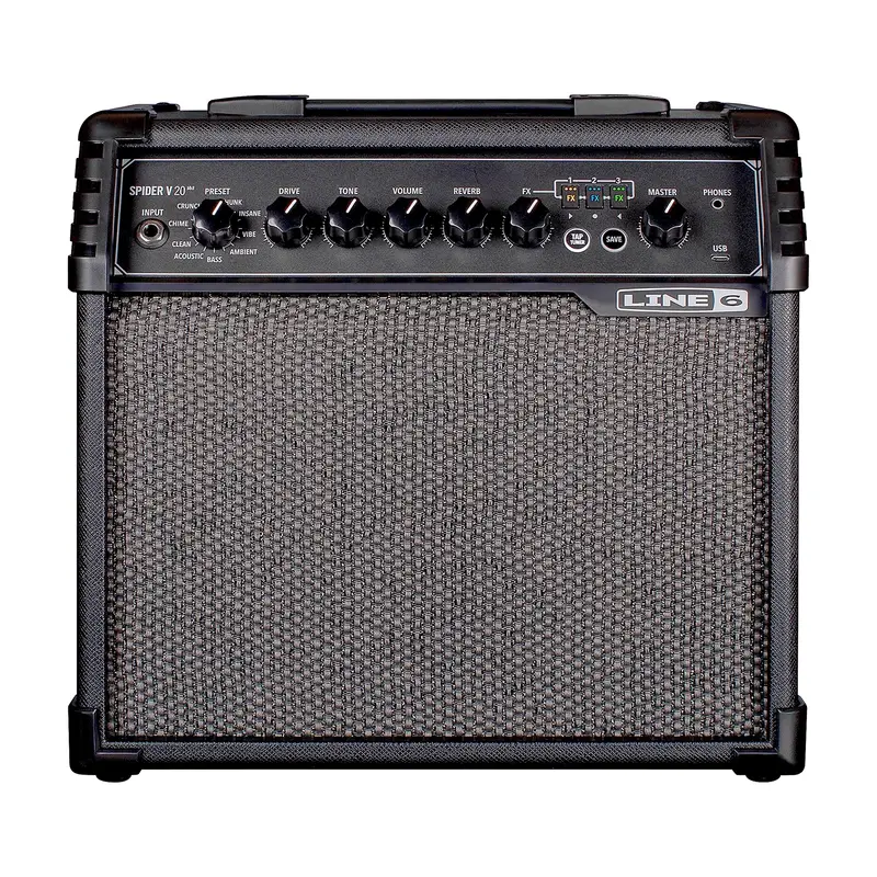 Line 6 Spider V 20 Mkii 20W 1X8 Guitar Combo Amp Black 1