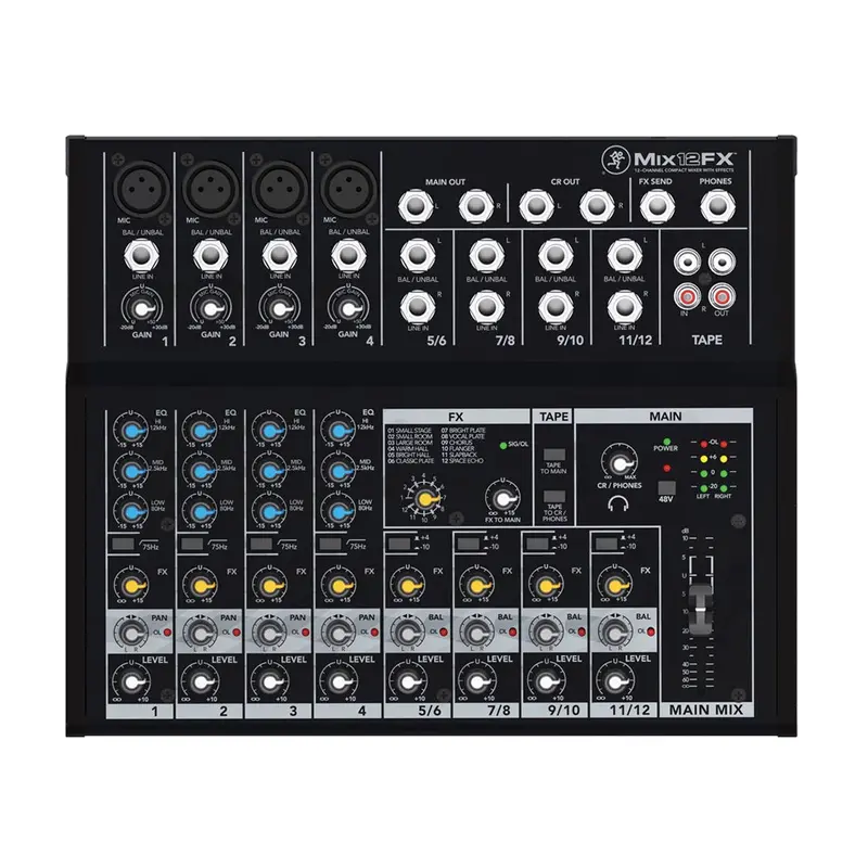 Mackie Mix12fx 12-Channel Compact Mixer With Effects 1