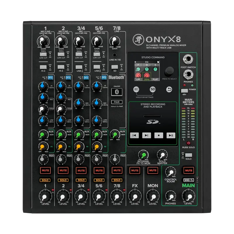 Mackie Onyx8 8-Channel Analog Mixer With Multi-Track Usb 1