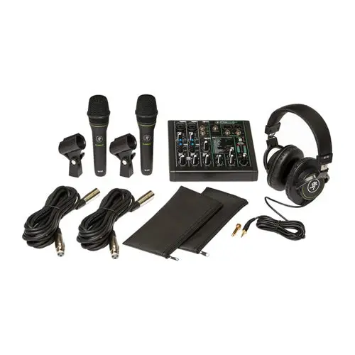 Mackie Performer Bundle 6-Channel Mixer, Two Dynamic Vocal Microphones, And Headphones 1