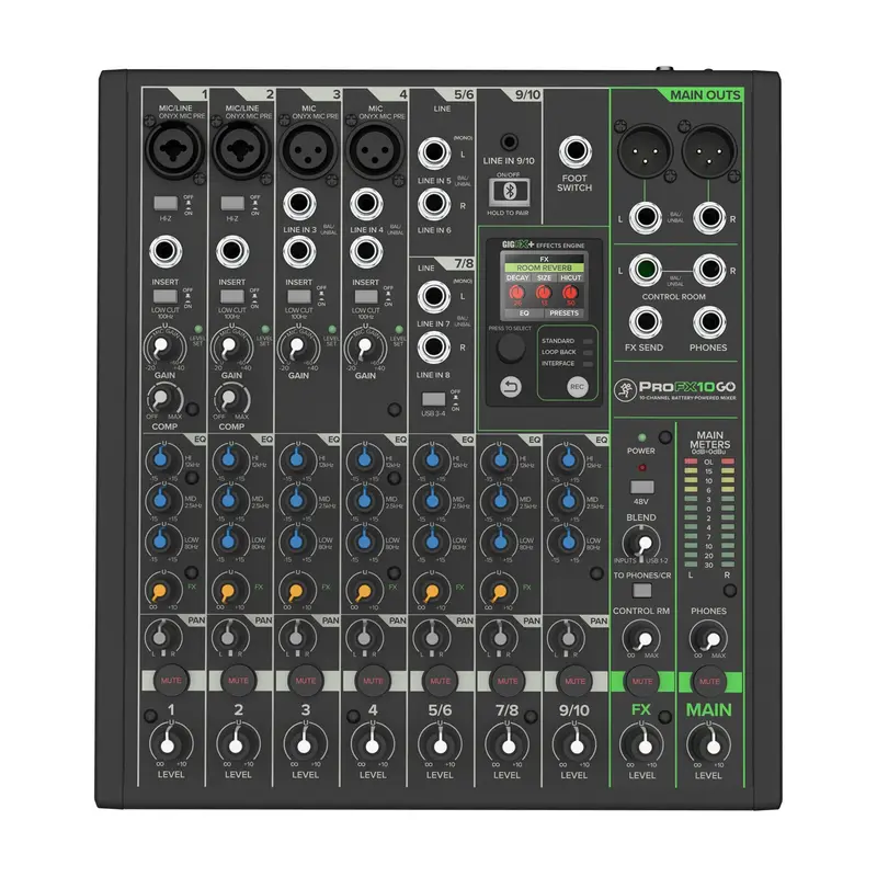 Mackie Profx10 Go Battery-Powered 10-Channel Mixer With Usb 1