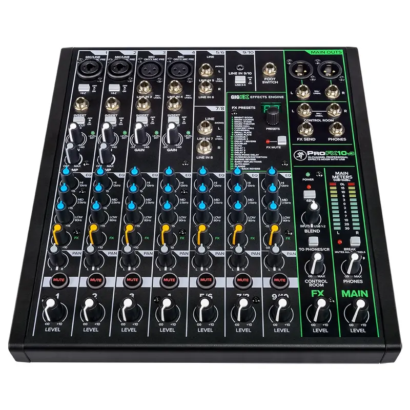Mackie Profx10v3 10-Channel Professional Effects Mixer With Usb 2
