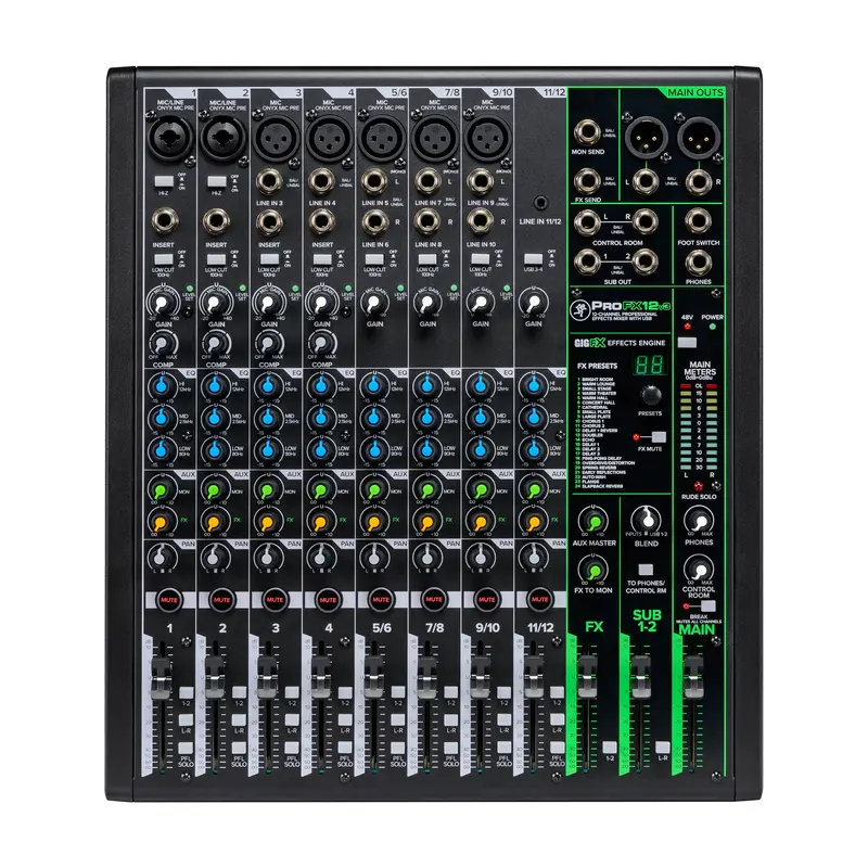 Mackie Profx12v3 12-Channel Professional Effects Mixer With Usb 1