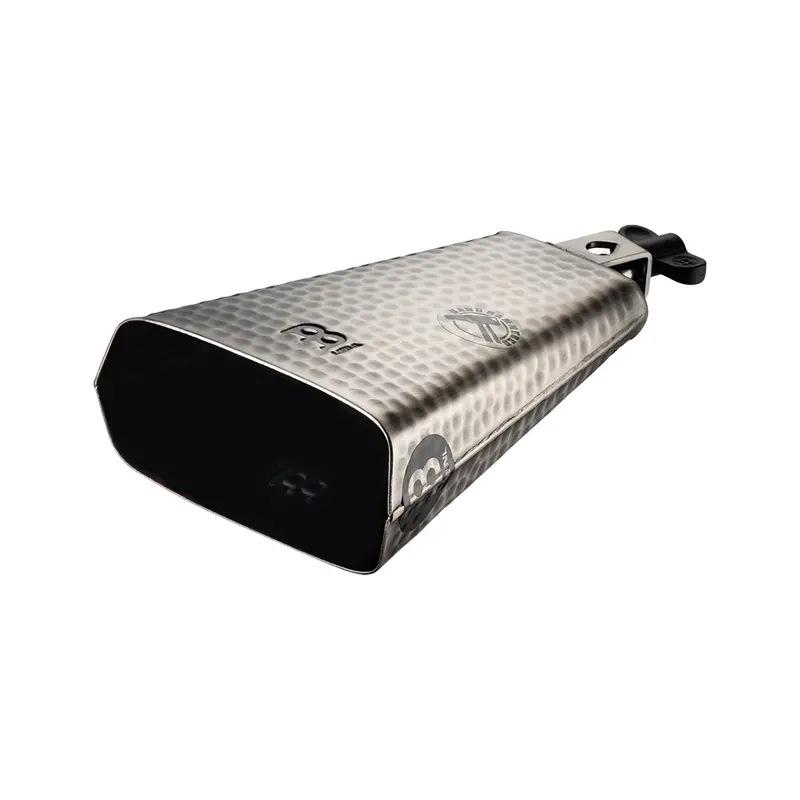 Meinl 8" Big Mouth Hand Hammered Steel Cowbell- Steel Color Finish 2
