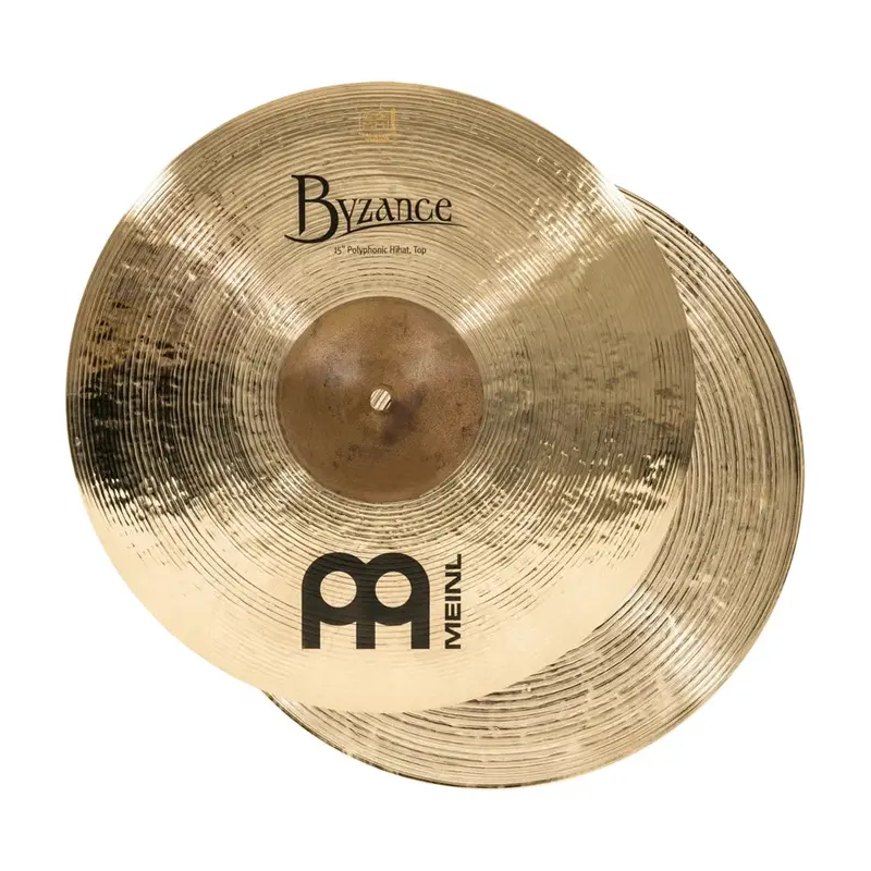 Meinl Cymbals B15poh-B Byzance Brilliant Polyphonics Hi-Hats - 15" 1