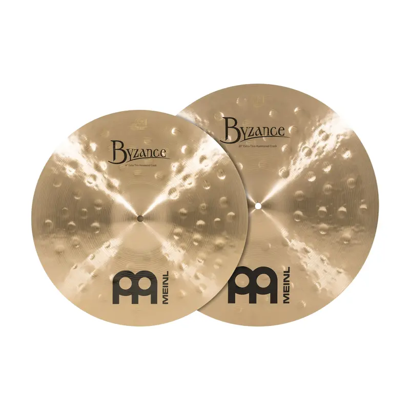Meinl Cymbals Byzance Matched Crash Pack - 18" & 20" - Extra Thin Hammered Traditional 1