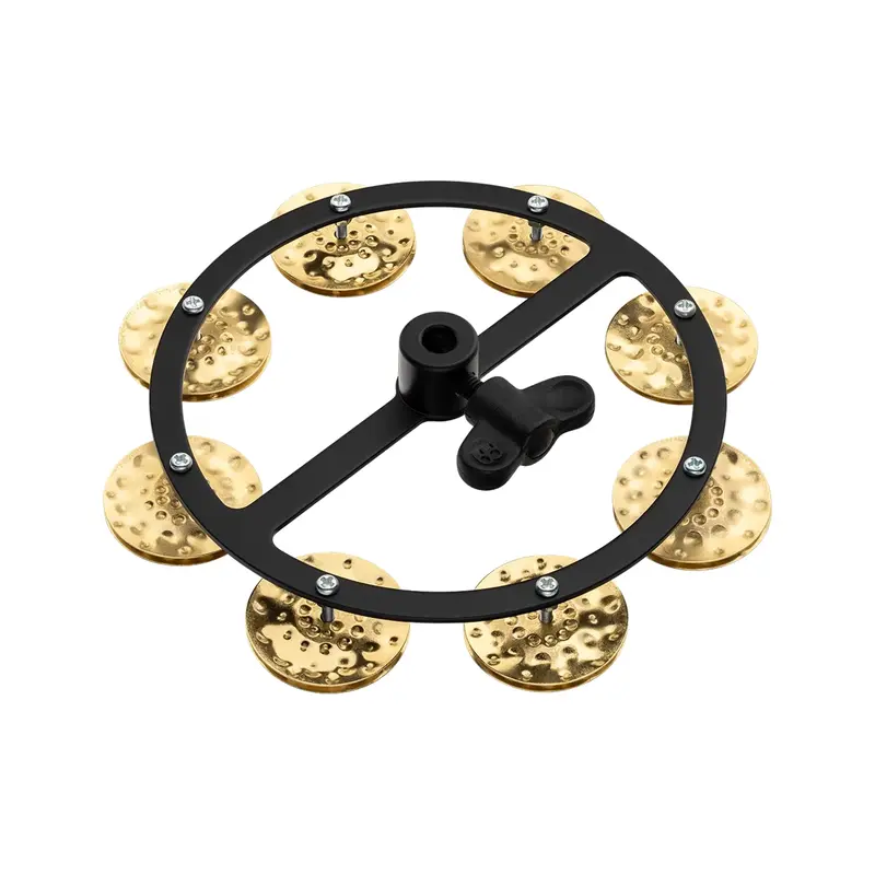 Meinl Headliner Series Hand Hammered Brass Jingles Hi-Hat Tambourine Single Row 1