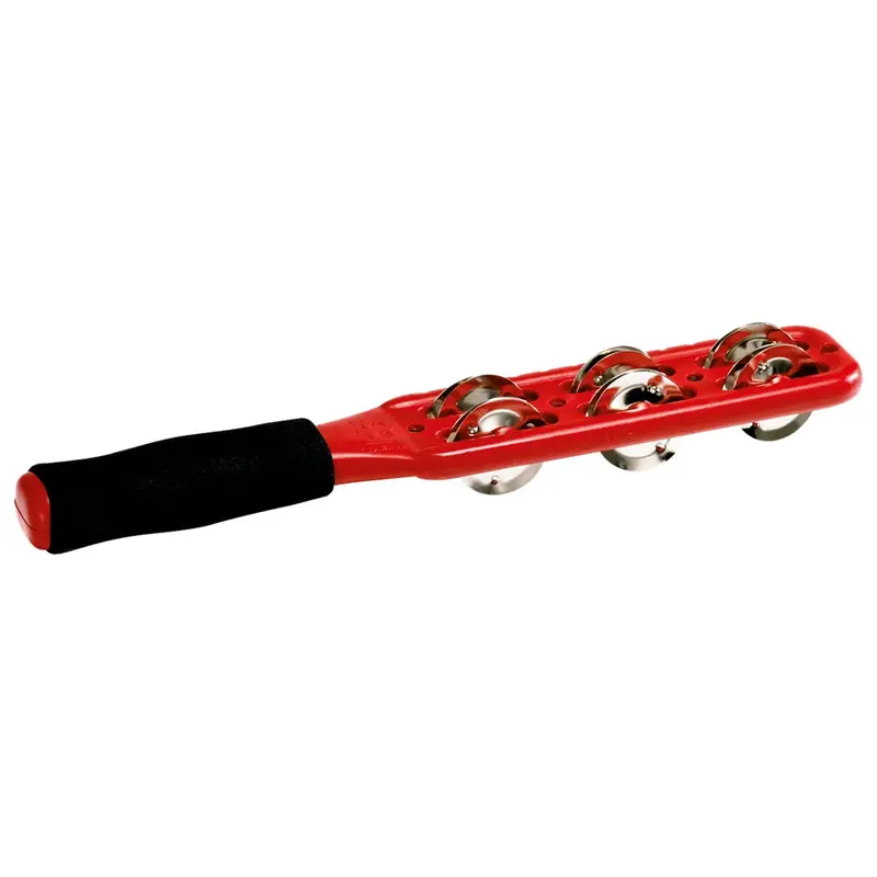 Meinl Professional Series Jg1r Jingle Stick, Nickel Plated Steel Jingles, Red 1