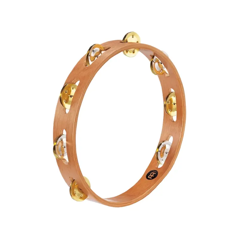 Meinl Recording-Combo Wood Tambourine One Row Dual Alloy Jingles Super Natural 1