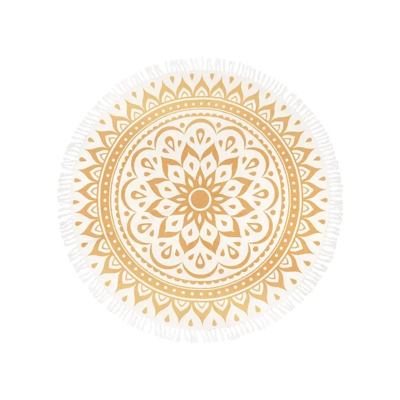 Meinl Sonic Energy 78" Meditation Rug W/ Vintage Gold Floral 1