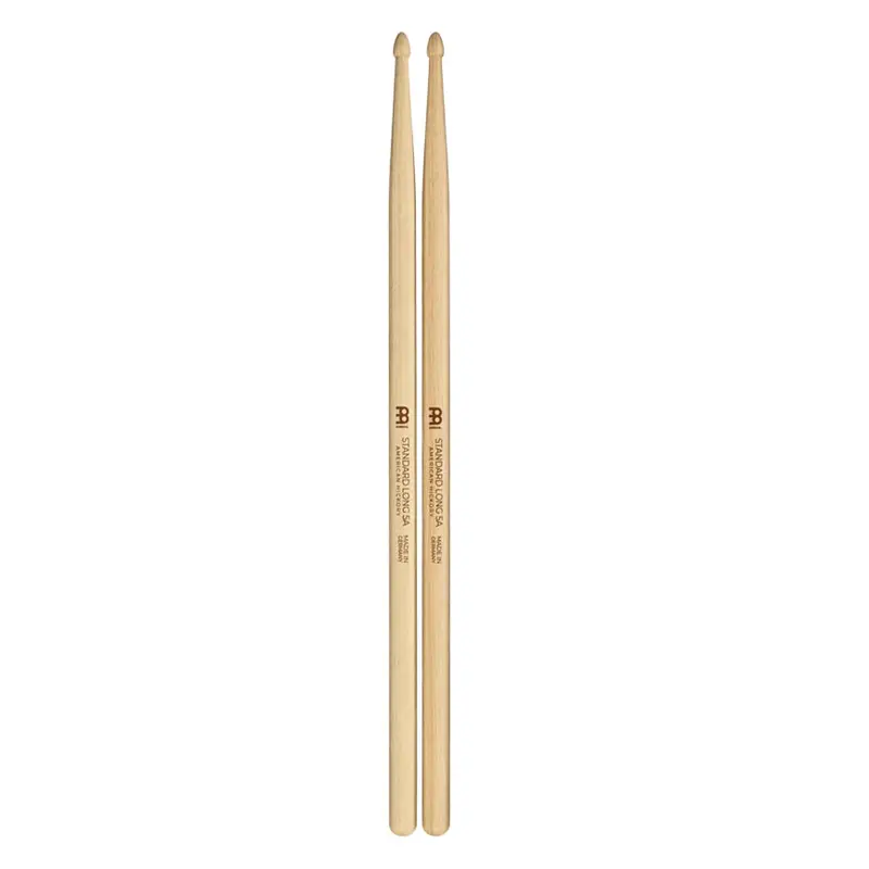 Meinl Standard Long 5A Hickory Drumsticks Wood Acorn Tips 1