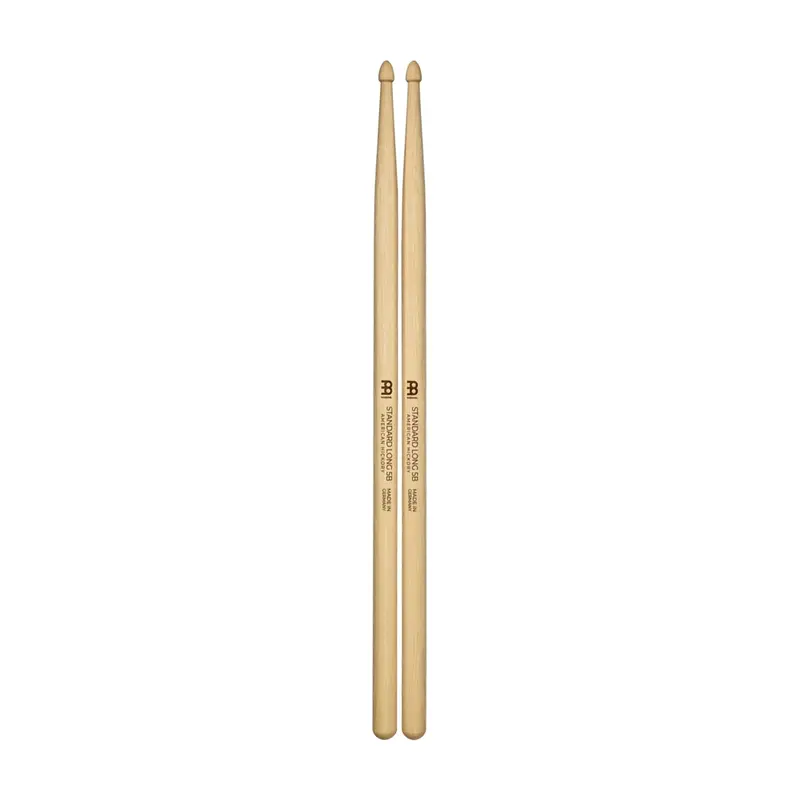 Meinl Standard Long 5B Hickory Drumsticks Wood Acorn Tips 1