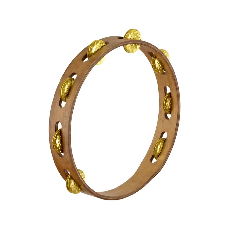 Meinl Ta1v-Wb 10" Single Row Hammered Brass Jingles Tambourine 1
